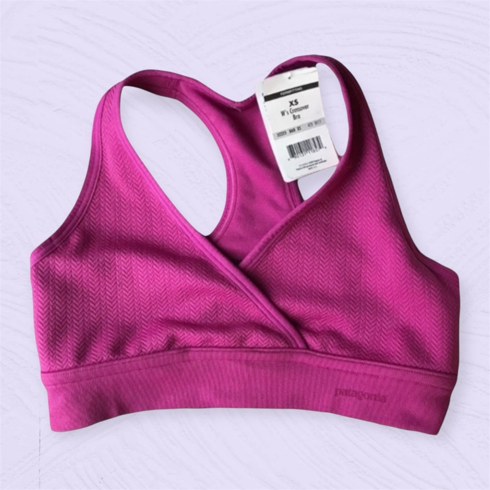 Y2K Patagonia NWT deadstock crossover sports bra pink purple magenta XS XXS